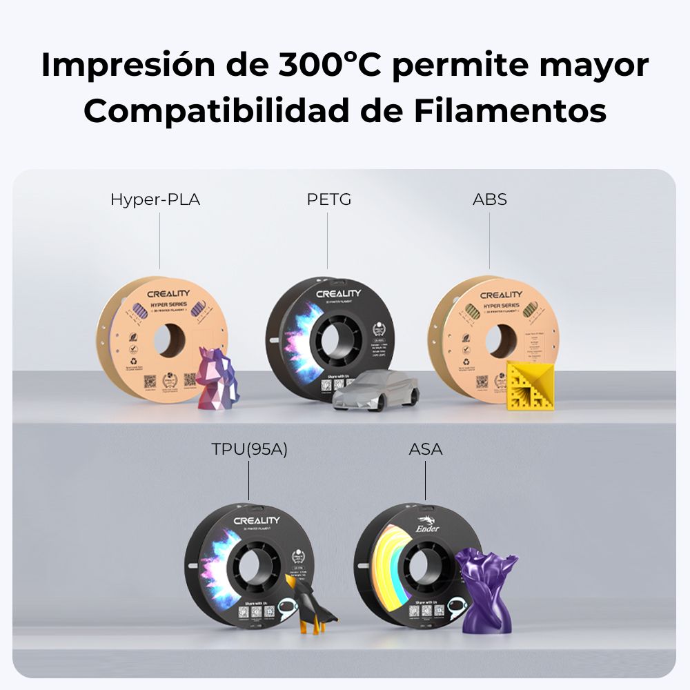 Ender-3 V3 KE Creality + 2 Filamentos PLA Ender | Velocidad 500mm/s Impresora 3D | Alta Precisión